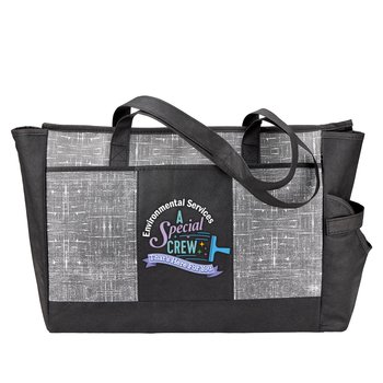 Environmental Services: A Special Crew That's Here For You Malibu Non-Woven Insulated Cooler Tote With 30-/40-oz. Tumbler Pocket from Positive Promotions