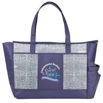 Environmental Services Malibu Non-Woven Insulated Cooler Tote With 30-/40 Oz. Tumbler Pocket from Positive Promotions