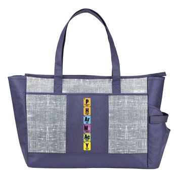 Pharmacy Periodic Table Malibu Non-Woven Insulated Cooler Tote With 30-/40-oz. Tumbler Pocket from Positive Promotions