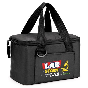 Lab Story: To the Lab and Beyond Chill Box 6-Can Insulated rPET Lunch/Cooler Bag from Positive Promotions