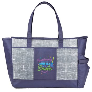 Housekeeping Malibu Non-Woven Insulated Cooler Tote With 30-/40 Oz. Tumbler Pocket from Positive Promotions
