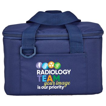 Radiology Team: Your Image Is Our Priority Chill Box 6-Can Insulated rPET Lunch/Cooler Bag from Positive Promotions