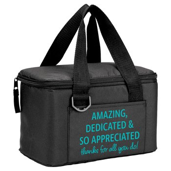 Amazing, Dedicated, & So Appreciated. Thanks For All You Do! Chill Box 6-Can Insulated rPET Lunch/Cooler Bag from Positive Promotions