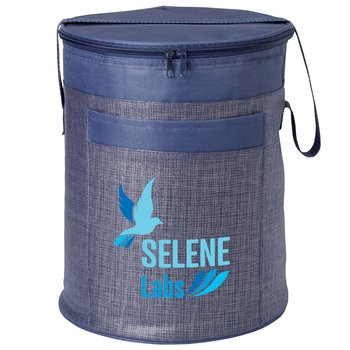Navy Brookville Barrel Cooler Bag - Personalization Available from Positive Promotions