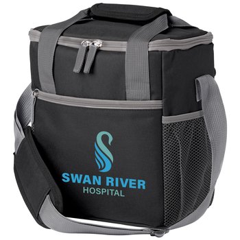 Heathered Black Riverside Lunch/Cooler Bag - Personalization Available from Positive Promotions