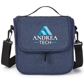 Heathered Navy Portland Lunch/Cooler Bag - Personalization Available from Positive Promotions