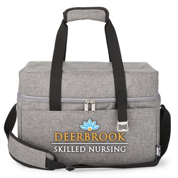 Trailblazer Deluxe rPET 36-Can Flip-Top Cooler Bag With Built-In Bottle Opener - Personalization Available from Positive Promotions