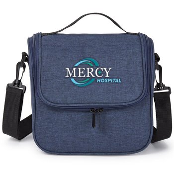 Heathered Navy Portland Lunch/Cooler Bag - Embroidered Personalization Available from Positive Promotions
