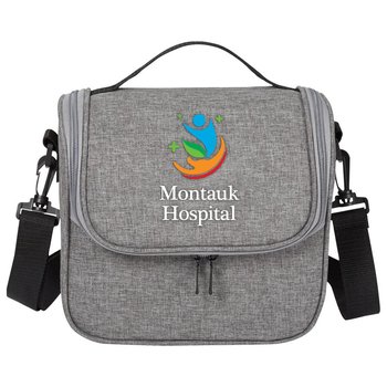 Heathered Gray Portland Lunch/Cooler Bag - Embroidered Personalization Available from Positive Promotions