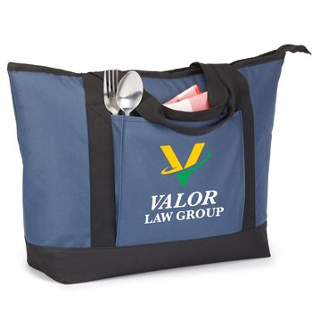 Carter 22-Can Insulated Cooler Tote - Embroidered Personalization Available from Positive Promotions