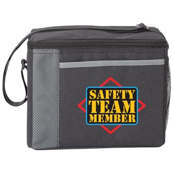 Workplace Safety Heathered Black Grayson Lunch/Cooler Bag - Personalization Available from Positive Promotions