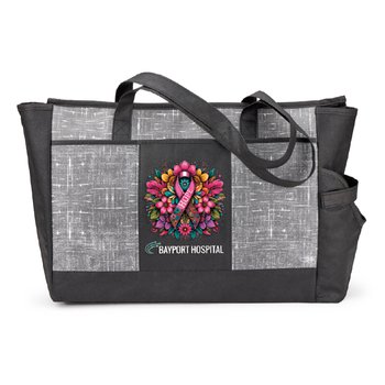 Hope Floral Malibu Non-Woven Insulated Cooler Tote With 30-/40-oz. Tumbler Pocket - Personalization Available from Positive Promotions