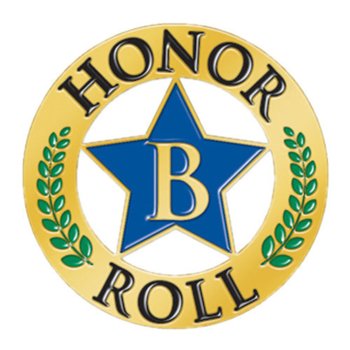 B Honor Roll Star Lapel Pin from Positive Promotions