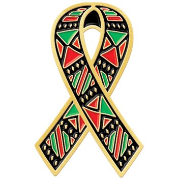 Kente Cloth Lapel Pin with Presentation Card from Positive Promotions