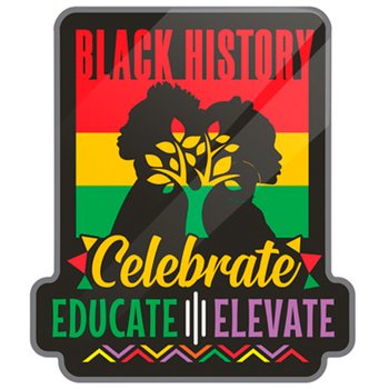 Black History: Celebrate, Educate, Elevate Lapel Pin from Positive Promotions