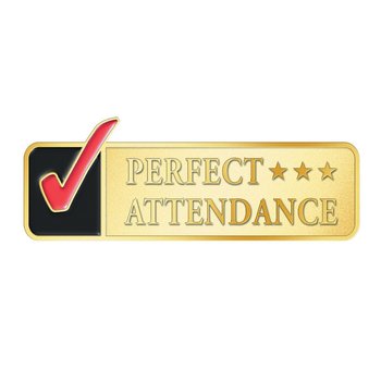 Perfect Attendance Checkmark Lapel Pin from Positive Promotions