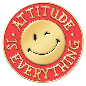 Attitude Is Everything Lapel Pin from Positive Promotions