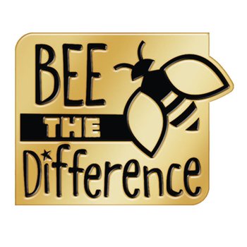 Bee The Difference Lapel Pin With Presentation Card from Positive Promotions