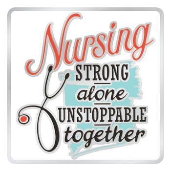 Nursing: Strong Alone, Unstoppable Together Lapel Pin with Presentation Card from Positive Promotions