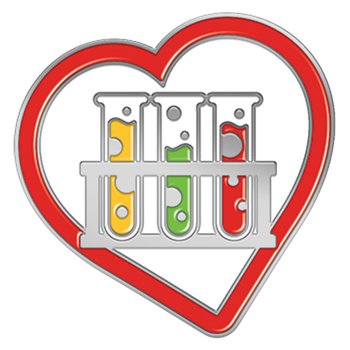 Test Tubes Lapel Pin with Presentation Card from Positive Promotions