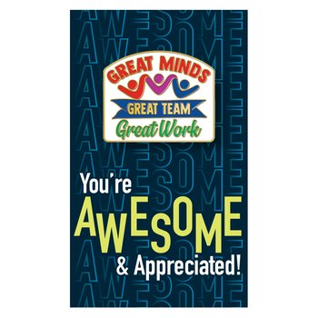 Great Minds, Great Team, Great Work Lapel Pin with Presentation Card ...