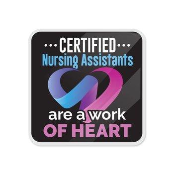 Certified Nursing Assistants Are a Work of Heart Lapel Pin With Presentation Card from Positive Promotions
