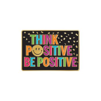 Think Positive, Be Positive Lapel Pin With Presentation Card from Positive Promotions