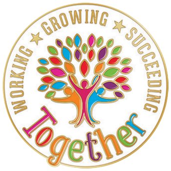Working, Growing, Succeeding Together Lapel Pin & Presentation Card from Positive Promotions