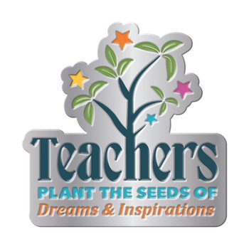 Teachers Plant the Seeds of Dreams & Inspirations Lapel Pin With Presentation Card from Positive Promotions