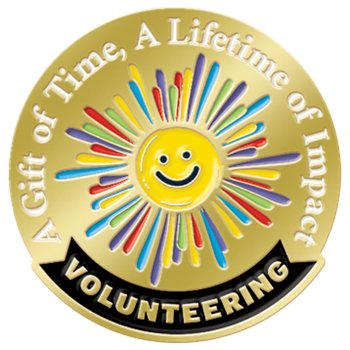 Volunteering: A Gift of Time, A Lifetime of Impact Lapel Pin With Presentation Card from Positive Promotions