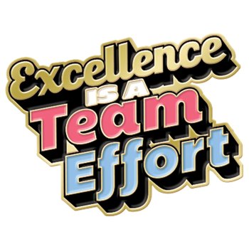 Excellence Is a Team Effort Lapel Pin With Presentation Card from Positive Promotions