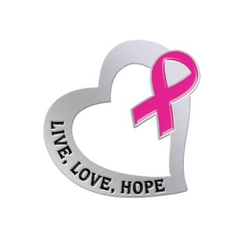Live, Love, Hope Lapel Pin With Presentation Card from Positive Promotions