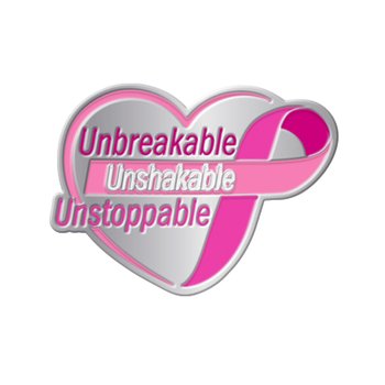 Unbreakable, Unshakable, Unstoppable Lapel Pin With Presentation Card from Positive Promotions
