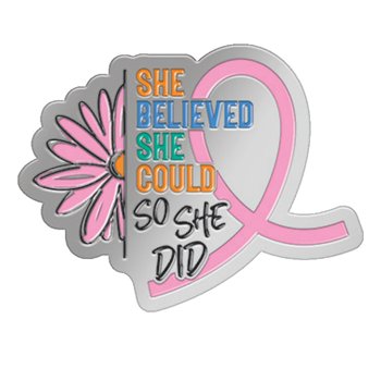 She Believed She Could, So She Did Lapel Pin With Presentation Card from Positive Promotions