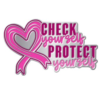 Check Yourself, Protect Yourself Lapel Pin With Presentation Card from Positive Promotions