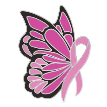 Ribbon Butterfly  Lapel Pin With Presentation Card from Positive Promotions