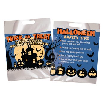 Trick or Treat: Be Safe, Be Seen, Have a Safe Halloween Reflective Trick-or-Treat Bag from Positive Promotions