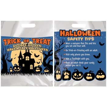 Trick or Treat: Be Safe, Be Seen, Have a Safe Halloween Reflective Trick-or-Treat Bag from Positive Promotions