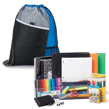 Grades 3-5 Deluxe School Kit in Drawstring Backpack from Positive Promotions