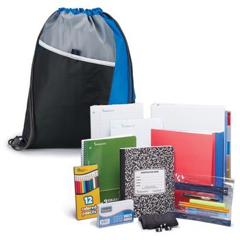 Grades 6-8 Deluxe School Kit in Drawstring Backpack from Positive Promotions
