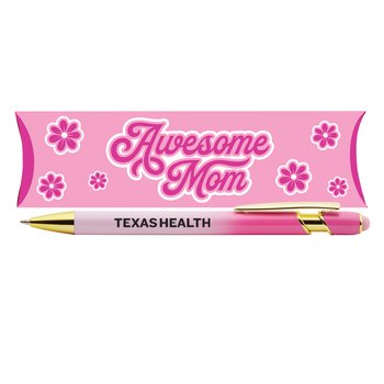 Awesome Mom Pink Ombre Stylus Pen - One-Color Personalization Available from Positive Promotions