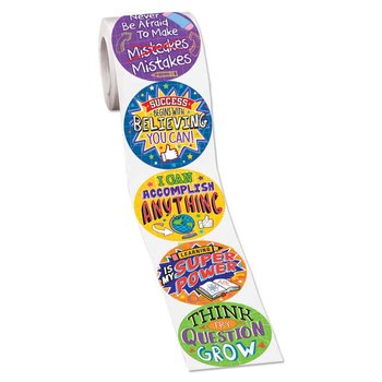 Growth Mindset Stickers-On-A-Roll - Roll of 200 from Positive Promotions