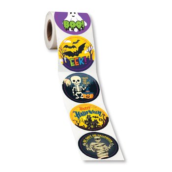 Halloween Assortment Stickers-on-a-Roll - Roll of 200 from Positive Promotions
