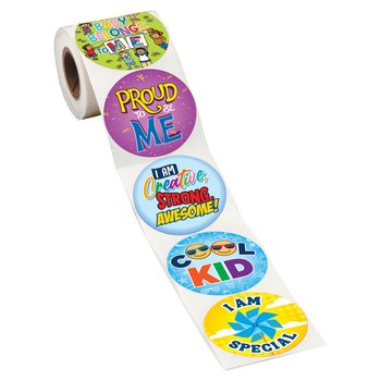 5-on-a-Roll Child Abuse Prevention Stickers - Roll of 200 from Positive Promotions