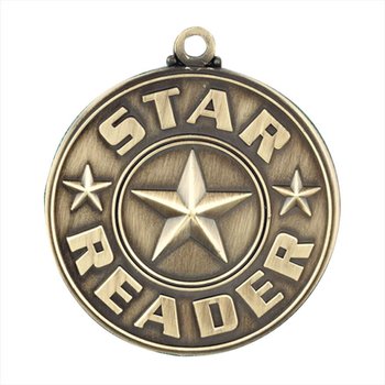 Star Reader Gold Academic Medallion from Positive Promotions