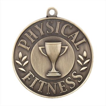 Physical Fitness Gold Academic Medallions from Positive Promotions
