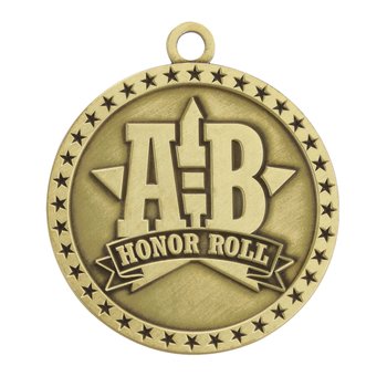 A-B Honor Roll Gold Academic Medallion from Positive Promotions