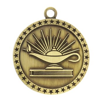 Lamp Of Knowledge Gold Academic Medallion from Positive Promotions