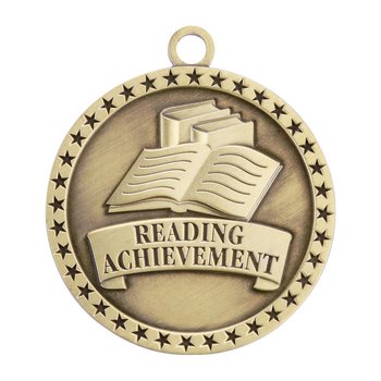 Reading Achievement Gold Academic Medallion from Positive Promotions