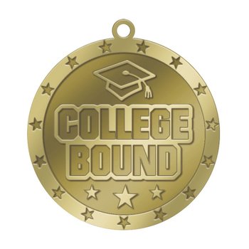 College Bound Gold Academic Medallion from Positive Promotions